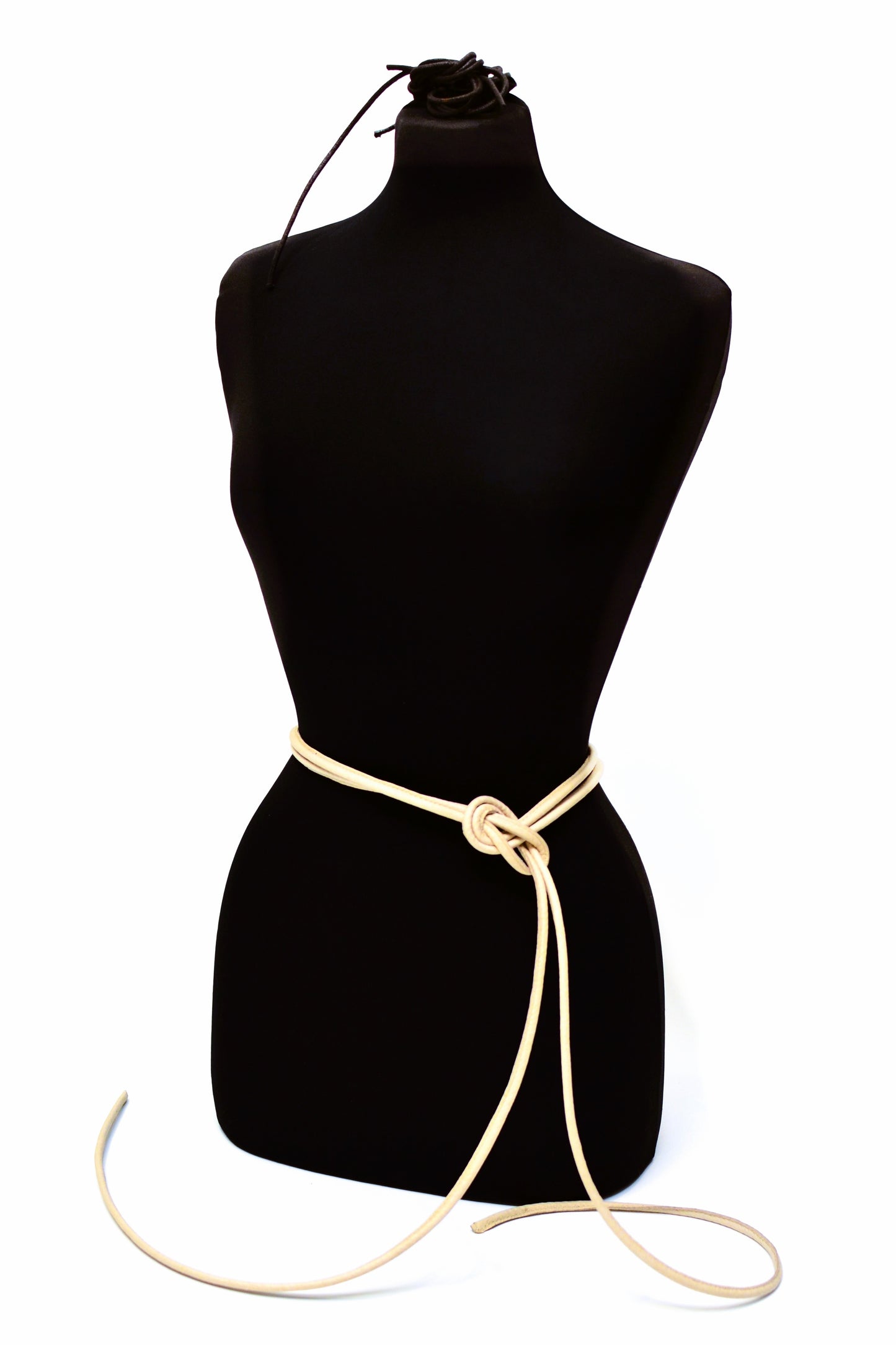 The Leather Rope Belt - Ivory