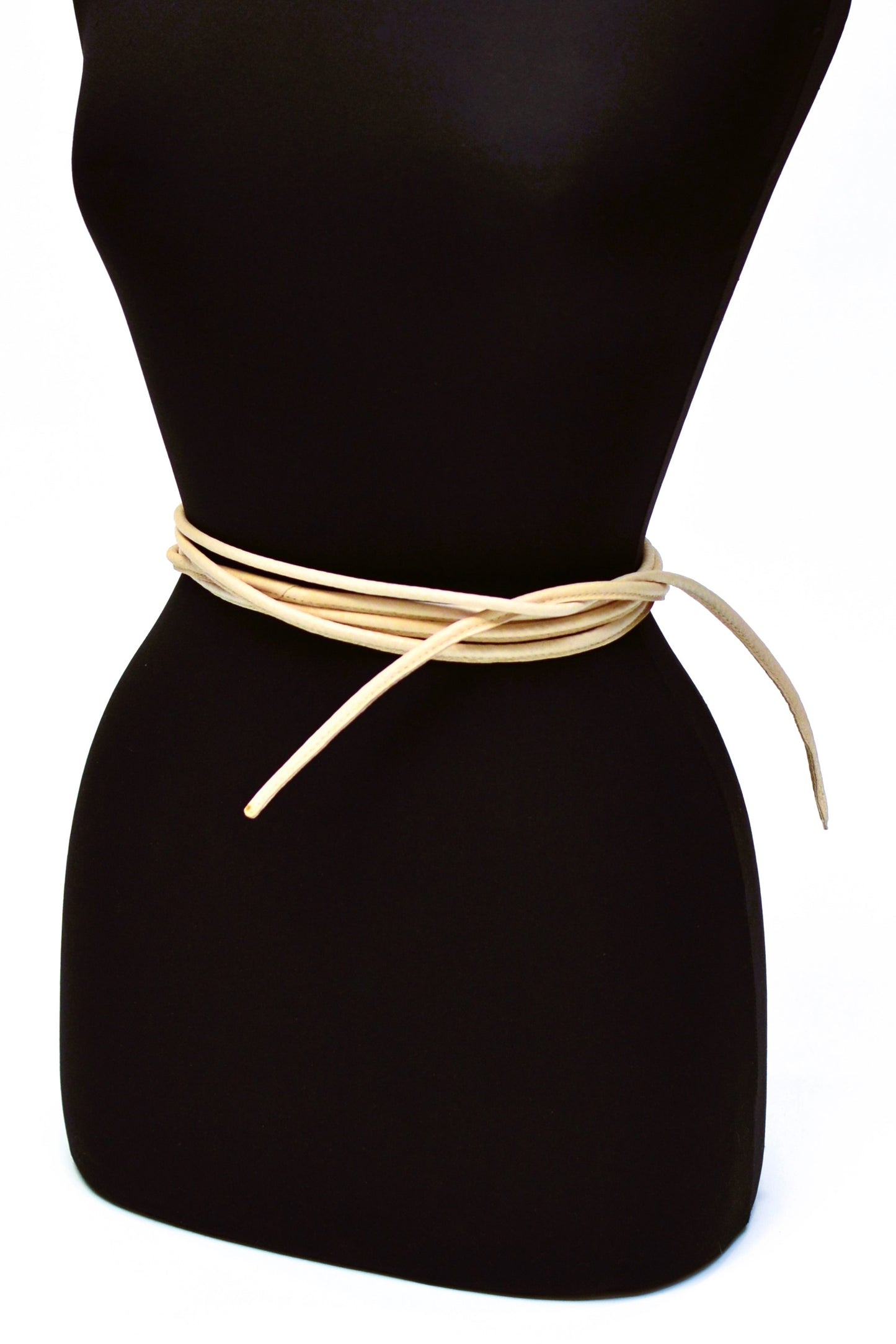 The Leather Rope Belt - Ivory